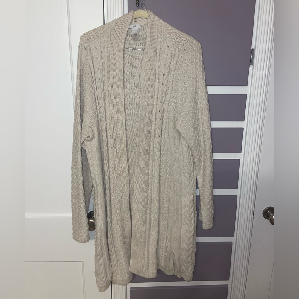 J.Jill size L cream cardigan